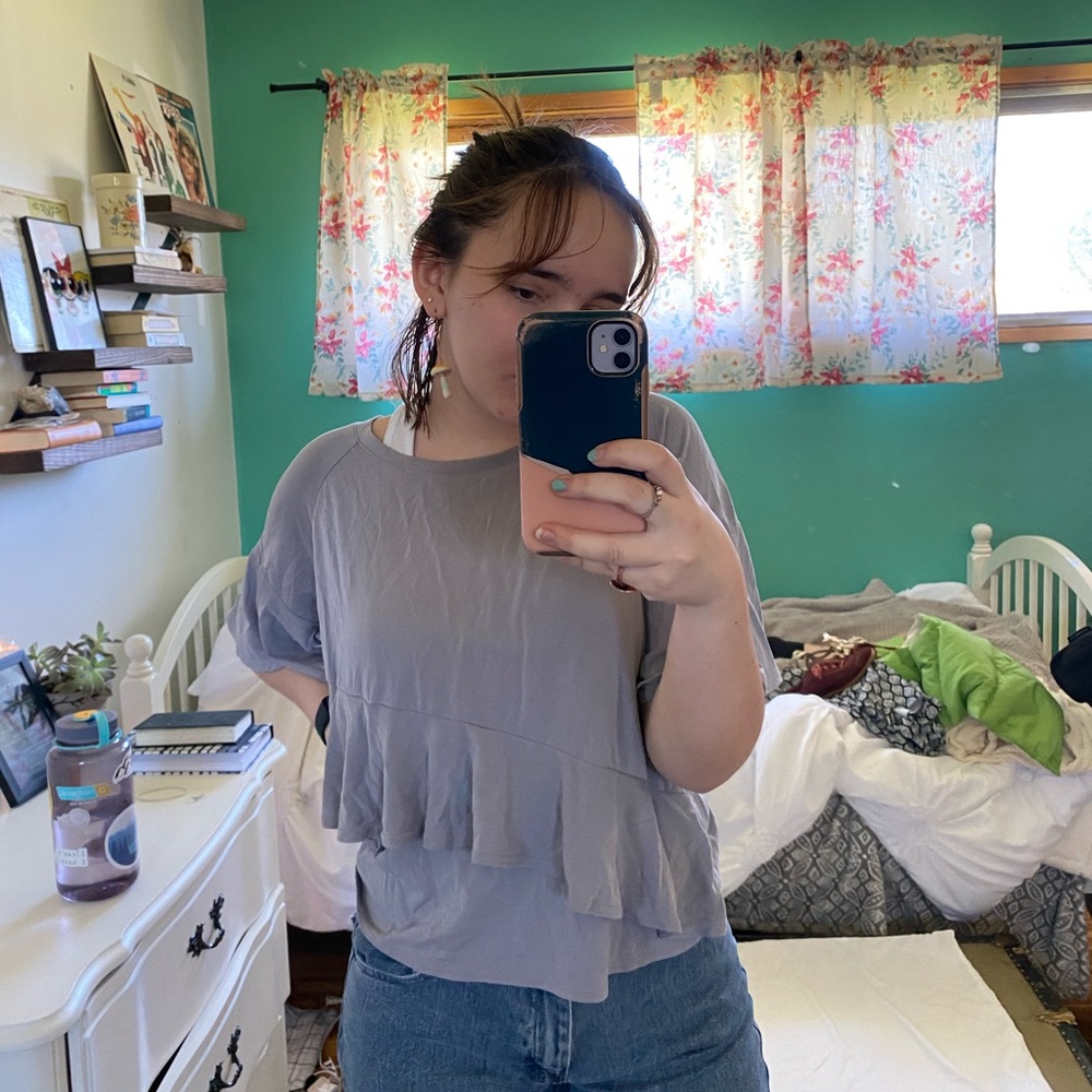 Flowy Cedar and Gold Shirt